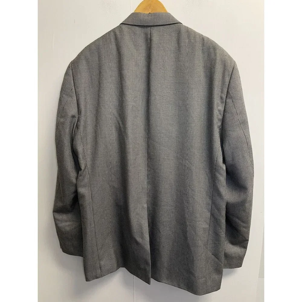 Stafford Mens Gray Wool BIG & TALL Classic Fit Sport Coat Blazer Jacket SIZE 48L